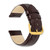 Image of 14mm 6.75" Brown Crocodile Style Leather Chrono Gold-tone Buckle Watch Band