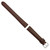 Image of 14mm 6.75" Brown Italian Leather Silver-tone Buckle Watch Band