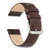 Image of 14mm 6.75" Brown Italian Leather Silver-tone Buckle Watch Band