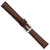 Image of 14mm 6.75" Brown Italian Leather Silver-tone Buckle Watch Band