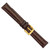 Image of 14mm 6.75" Brown Matte Alligator Style Grain Leather Gold-tone Buckle Watch Band
