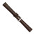 Image of 14mm 6.75" Brown Smooth Leather Silver-tone Buckle Watch Band