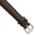 Image of 14mm 6.75" Brown Smooth Leather Silver-tone Buckle Watch Band