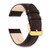 Image of 14mm 6.75" Brown Teju Lizard Style Grain Leather Gold-tone Buckle Watch Band