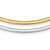 16 inch Sterling Silver Flash Gold-plated Reversible 3mm Cubetto Omega Chain Necklace