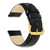 Image of 16mm 7.5" Black Crocodile Style Leather Chrono Gold-tone Buckle Watch Band