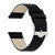 Image of 16mm 7.5" Black Suede Leather Silver-tone Buckle Watch Band