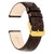 Image of 16mm 7.5" Brown Genuine Crocodile Leather Gold-tone Buckle Watch Band