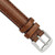 Image of 16mm 7.5" Havana Leather Chrono Silver-tone Buckle Watch Band
