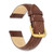 Image of 16mm 7.5" Havana Smooth Leather Gold-tone Buckle Watch Band