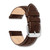 Image of 16mm 8.5" Long Brown Leather White Stitch Silver-tone Buckle Watch Band