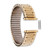 Image of 17-22mm 7.25" Mens Yellow-tone Expansion Stainless Steel Watch Band