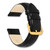 Image of 17mm 7.5" Black Smooth Leather Gold-tone Buckle Watch Band