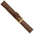 Image of 17mm 7.5" Brown Alligator Style Grain Leather Gold-tone Buckle Watch Band