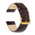 Image of 17mm 7.5" Brown Crocodile Style Leather Chrono Gold-tone Buckle Watch Band