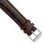 Image of 17mm 7.5" Brown Crocodile Style Leather Chrono Silver-tone Buckle Watch Band