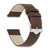 Image of 17mm 7.5" Brown Suede Leather Silver-tone Buckle Watch Band