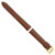 Image of 17mm 7.5" Havana Leather White Stitch Gold-tone Buckle Watch Band