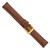 Image of 17mm 7.5" Havana Leather White Stitch Gold-tone Buckle Watch Band