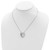 Image of 18" Sterling Silver CZ Heart Ash Holder Necklace