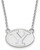 Image of 18" 10K White Gold Brigham Young University Small Pendant w/ Necklace by LogoArt