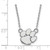 Image of 18" 10K White Gold Clemson University Small Pendant w/ Necklace by LogoArt Image of 18" 10K White Gold Clemson University Small Pendant w/ Necklace by LogoArt