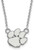 Image of 18" 10K White Gold Clemson University Small Pendant w/ Necklace by LogoArt Image of 18" 10K White Gold Clemson University Small Pendant w/ Necklace by LogoArt