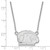 Image of 18" 10K White Gold Kent State University Small Pendant w/ Necklace by LogoArt