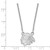 Image of 18" 10K White Gold NHL Chicago Blackhawks Small Pendant Necklace LogoArt 1W015BLA-18