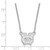 Image of 18" 10K White Gold NHL Chicago Blackhawks Small Pendant Necklace LogoArt 1W040BLA-18