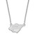 Image of 18" 10K White Gold NHL Minnesota Wild Small Pendant w/ Necklace by LogoArt