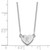 Image of 18" 10K White Gold Personalized Initial Heart with Diamond Necklace