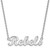 Image of 18" 10k White Gold Small LogoArt University of Mississippi Pendant Necklace