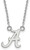 Image of 18" 10K White Gold University of Alabama Small Pendant Necklace LogoArt 1W015UAL-18