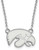 Image of 18" 10K White Gold University of Iowa Small Pendant Necklace by LogoArt 1W015UIA-18