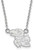 Image of 18" 10K White Gold University of Kansas Small Pendant Necklace LogoArt 1W011UKS-18