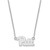 Image of 18" 10K White Gold University of Pittsburgh Sm Pendant Necklace LogoArt 1W009UPI-18