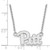 Image of 18" 10K White Gold University of Pittsburgh Sm Pendant Necklace LogoArt 1W009UPI-18