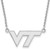Image of 18" 10K White Gold Virginia Tech Small Pendant w/ Necklace by LogoArt (1W009VTE-18)