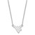 Image of 18" 10K White Gold West Virginia University Small Pendant w/ Necklace by LogoArt