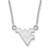 Image of 18" 10K White Gold West Virginia University Small Pendant w/ Necklace by LogoArt
