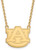 Image of 18" 10K Yellow Gold Auburn University Large Pendant w/ Necklace LogoArt (1Y016AU-18)