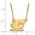 Image of 18" 10K Yellow Gold Central Michigan University Small Pendant w/ Necklace by LogoArt