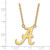 Image of 18" 10K Yellow Gold University of Alabama Large Pendant Necklace LogoArt 1Y016UAL-18