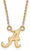 Image of 18" 10K Yellow Gold University of Alabama Small Pendant Necklace LogoArt 1Y015UAL-18