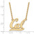 Image of 18" 10K Yellow Gold University of California Berkeley Pendant LogoArt Necklace 1Y012