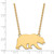 18" 10K Yellow Gold University of California Berkeley Pendant LogoArt Necklace 1Y033