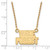 Image of 18" 10K Yellow Gold Wake Forest University Sm Pendant Necklace LogoArt 1Y047WFU-18
