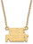 Image of 18" 10K Yellow Gold Wake Forest University Sm Pendant Necklace LogoArt 1Y047WFU-18