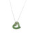 18 inch 13mm Natural Untreated Nephrite Jade Cutout Heart Pendant Necklace